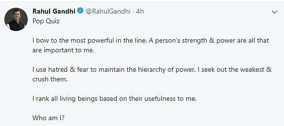 राहुल का बीजेपी और पीएम मोदी पर हमला, कहा, वर्चस्व बनाये रखने के लिए घृणा और भय का सहारा ले रही है बीजेपी