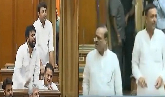 दिल्ली विधानसभा में बीजेपी विधायक ने आप नेता को कहा आतंकवादी, केजरीवाल ने मोदी की पाक यात्रा की दिलाई याद