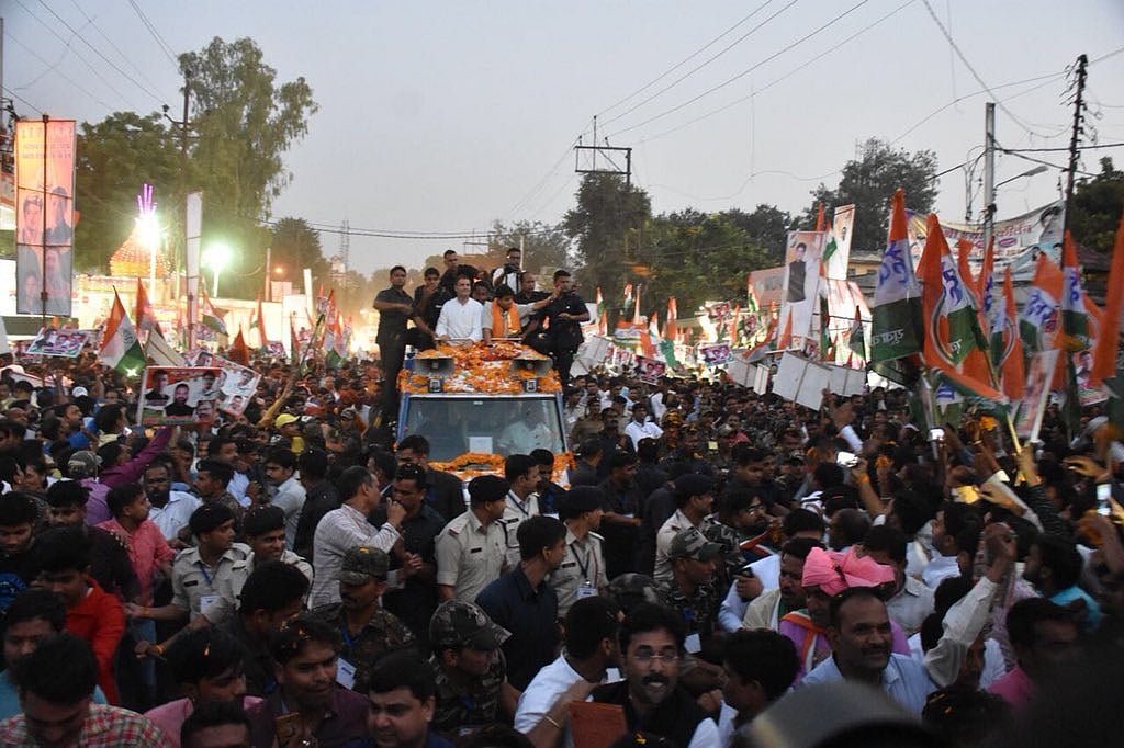 मध्य प्रदेशः ग्वालियर की जनता से राहुल गांधी का वादा- किसानों का देश पर कर्ज, कांग्रेस की सरकार देगी उनका हक