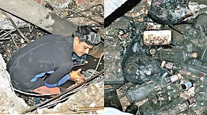 बिहारः नीतीश सरकार की शराबबंदी का हाल, हर नाले से निकल रही हैं खाली बोतलें और पाउच