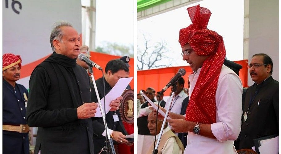 राजस्थान: गहलोत ने सीएम, पायलट ने डिप्टी सीएम पद की ली शपथ, समारोह में राहुल के साथ विपक्षी दलों के नेता शामिल