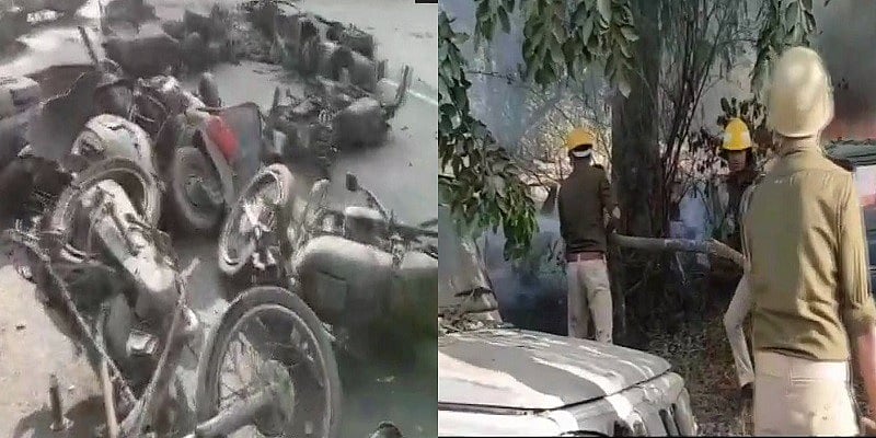यूपीः बुलंदशहर में गोहत्या  के नाम पर भड़की हिंसा में इंस्पेक्टर समेत दो की मौत, भीड़ ने थाने में लगाई आग
