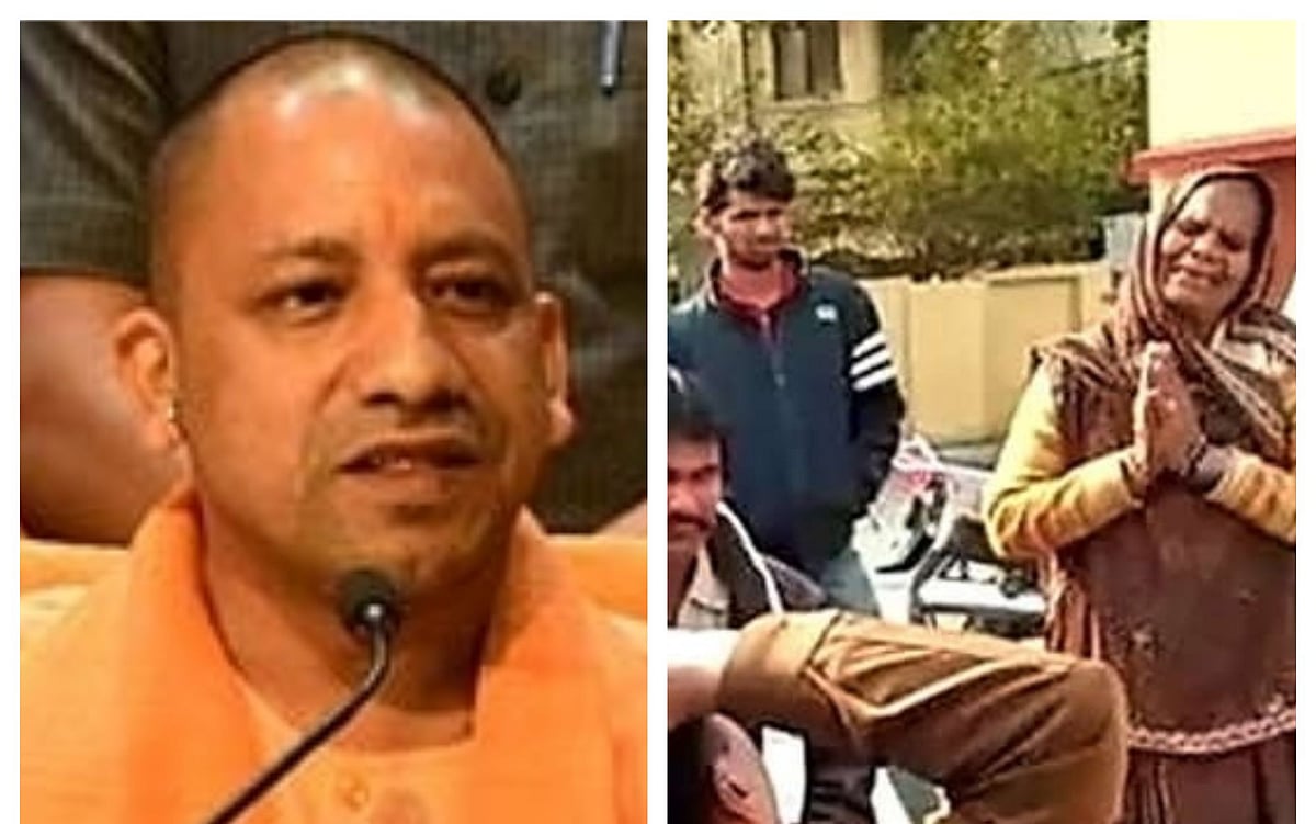 योगी सरकार की पुलिस एक बार फिर सवालों में, एफआईआर नहीं लिखने पर इंस्पेक्टर के पैरों में गिरी महिला, लाइन हाजिर