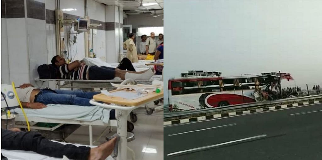 यूपी: आगरा-लखनऊ एक्सप्रेस-वे पर ट्रक-बस की भीषण टक्कर में 7 की मौत, बस को काटकर शवों को निकाला गया बाहर