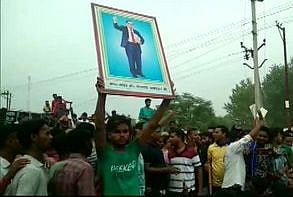 योगी राज में प्रतिमाओं को तोड़ने का सिलसिला जारी, सहारनपुर में तोड़ी गई आंबेडकर की मूर्ति, दलितों का प्रदर्शन