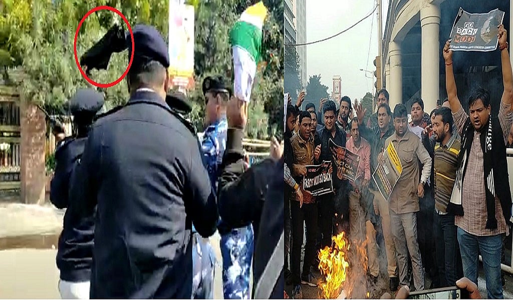 CAA-NRC: कोलकाता में पीएम मोदी का जोरदार विरोध, NSUI ने दिखाए काले झंडे, लगाए ‘गो बैक मोदी’ के नारे