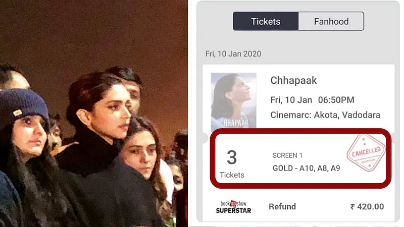 जेएनयू में दीपिका की मौजूदगी के बाद ‘छपाक’ की टिकट कैंसिल करने के नाम पर  सामने आया ‘भक्तों’ का  फर्जीवाड़ा!
