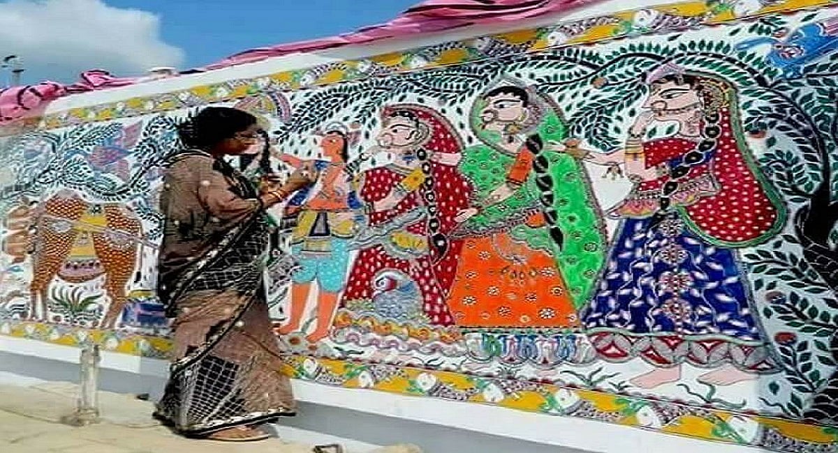 नीतीश की नाकामियां छिपाने को पटना में  मधुबनी पेन्टिंग्स से सजावट, लेकिन कलाकारों के मेहनताने पर दिखाया ठेंगा