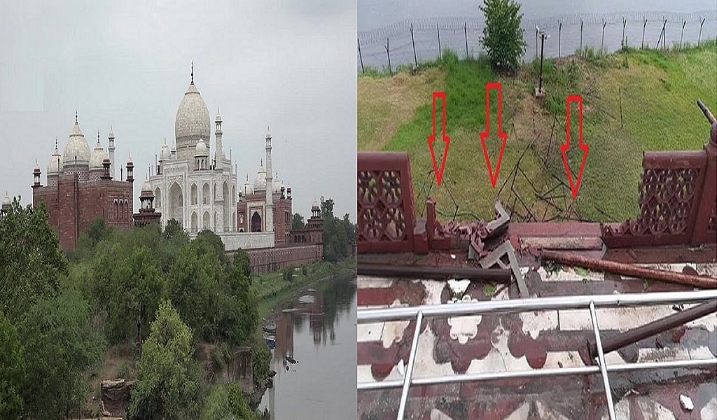 यूपी में कई जगहों पर आंधी-तूफान और आसमानी बिजली का कहर, 23 लोगों की मौत, ताजमहल के मुख्य मकबरे की रेलिंग टूटी