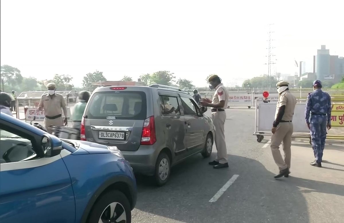 कोरोना के खतरे को देखते हुए फरीदाबाद के बाद अब गुरुग्राम बॉर्डर भी सील, वाहनों की लगी लंबी कतारें