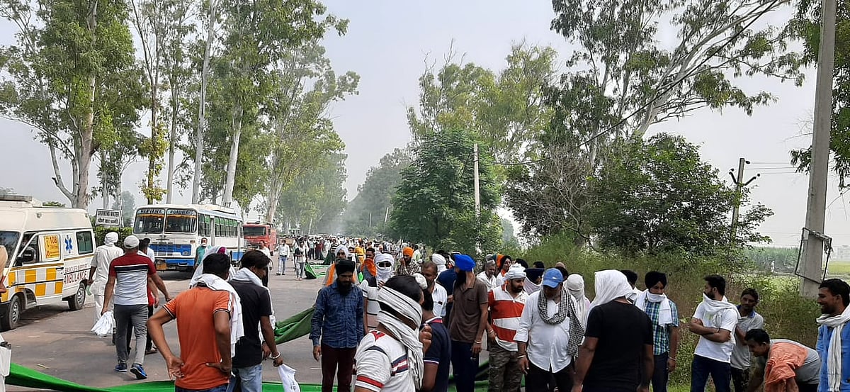 हरियाणा में भी किसानों ने किया चक्का जाम, कहा- बिल वापस नहीं हुआ तो बीजेपी वालों को गांवों में नहीं घुसने देंगे