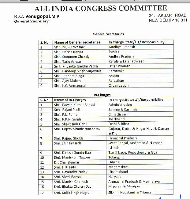 कांग्रेस में पार्टी को मजबूती देने के लिए बड़ा फेरबदल, नई कार्यसमिति के साथ विशेष सलाहकार समिति बनाई गई