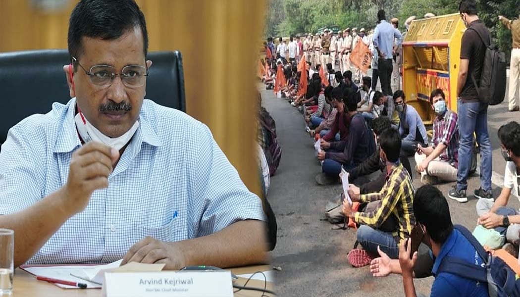 मौसम में बदलाव भी नहीं तोड़ पाया छात्रों का हौसला, धरने पर ही पढ़-पढ़ा रहे जीबी पंत इंजीनियरिंग कॉलेज के छात्र