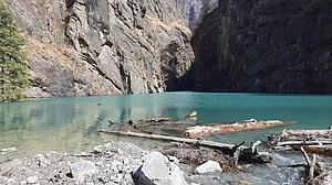 उत्तराखंड : चमोली में हुई भयावह त्रासदी के बाद मुरेन्डा इलाके में बनी प्राकृतिक झील