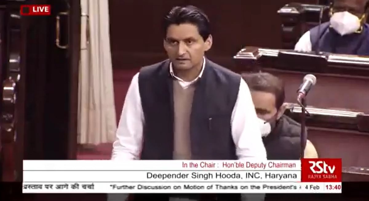 किसानों आंदोलन पर दीपेंद्र हुड्डा का सरकार पर हमला, कहा- किसानों के चश्मे से देखें तो काले नजर आएंगे तीनों कृषि कानून