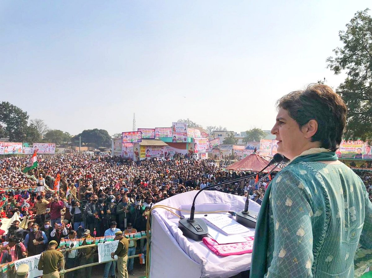 साफगोई और हर संकट में साथ रहने के वादे से बिजनौर महापंचायत में लोगों पर गहरा असर छोड़ गईं प्रियंका गांधी