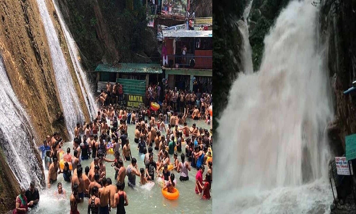 उत्तराखंड के मसूरी के कैम्पटी फॉल में उफान, बाल-बाल बची 200 सैलानियों की जान, देखें वीडियो 