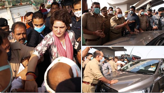 हिरासत में प्रियंका गांधी बोलीं- किस बात का इतना डर? कस्टडी में मरने वाले सफाई कर्मी के परिजनों से जा रही थीं मिलने