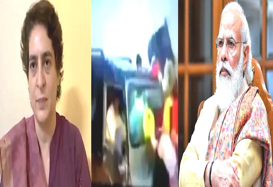 हिरासत से प्रियंका की PM को नसीहत, किसानों को कुचलने वाला वीडियो दिखाते हुए बोलीं- मंत्री का बेटा कब होगा गिरफ्तार