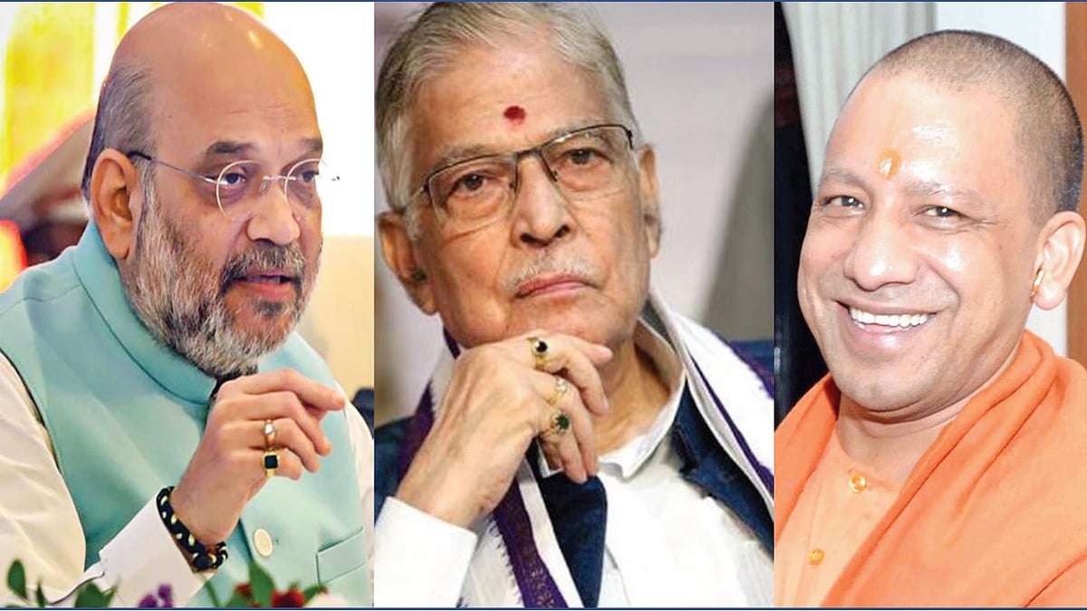 भविष्य तय करेगा ‘इतिहास पुरुष’ : आने वाले चुनाव तय करेंगे कि केंद्रीय गृह मंत्री अमित शाह (बाएं) और यूपी के मुख्यमंत्री योगी आदित्यनाथ (दाएं) में किसके सिर पर सेहरा सजता है और कौन डॉ. मुरली मनोहर जोशी बनता है