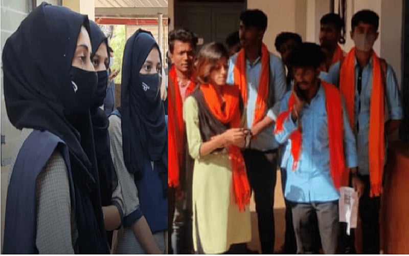 कर्नाटक में हिजाब विवाद हुआ हिंसक, शिक्षक और मुस्लिम छात्र की सरेआम पिटाई, मूकदर्शक बने रहे बीजेपी विधायक