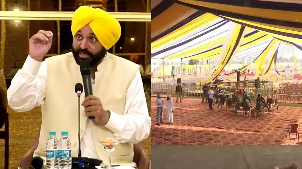आप के भगवंत मान आज लेंगे पंजाब के सीएम पद की शपथ, भगत सिंह के गांव में 150 एकड़ फसल रौंदकर बनाया गया है पंडाल