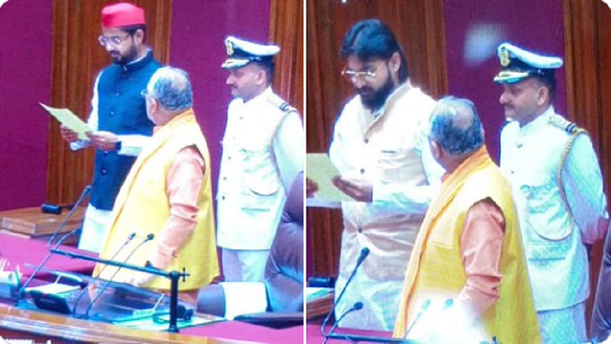 यूपी विधानसभा में नए विधायकों ने ली शपथ, जेल में होने के कारण आजम खां, नाहिद हसन को नहीं मिली इजाजत