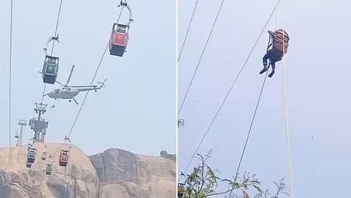 Deoghar Ropeway Accident: हजार फीट ऊपर मौत से जंग और जिंदगी की डोर का इंतजार कर रहे लोग    