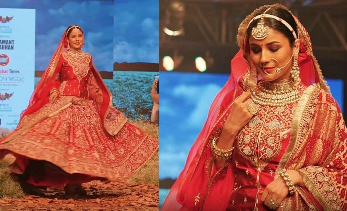 वीडियो: दुल्हन बनकर शहनाज गिल ने किया रैंप वॉक, सिद्धू मूसेवाला के गाने पर लगाया ठुमका