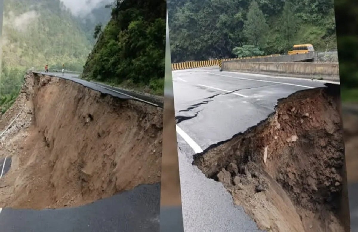 पीएम मोदी के ड्रीम प्रोजेक्ट में से एक 'ऑलवेदर रोड' मानसून की बारिश में बह गई, गुणवत्ता पर खड़े हुए सवाल