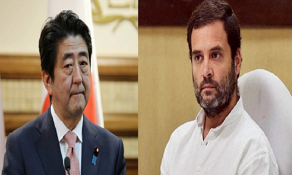 जापान के पूर्व PM के निधन पर राहुल गांधी ने जताया दुख, कहा- एक स्थायी विरासत छोड़ गए शिंजो आबे