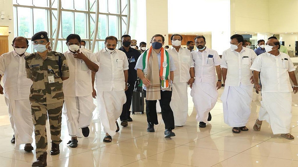 राहुल गांधी 3 दिवसीय दौरे पर पहुंचे केरल, कन्नूर हवाई अड्डे पर पार्टी नेताओं और कार्यकर्ताओं ने किया जोरदार स्वागत
