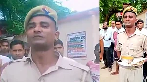 यूपी: सड़क पर हाथों में थाली लिए जिस कांस्टेबल ने सरकारी खाने पर खड़े किए थे सवाल, उसका कर दिया गया तबादला