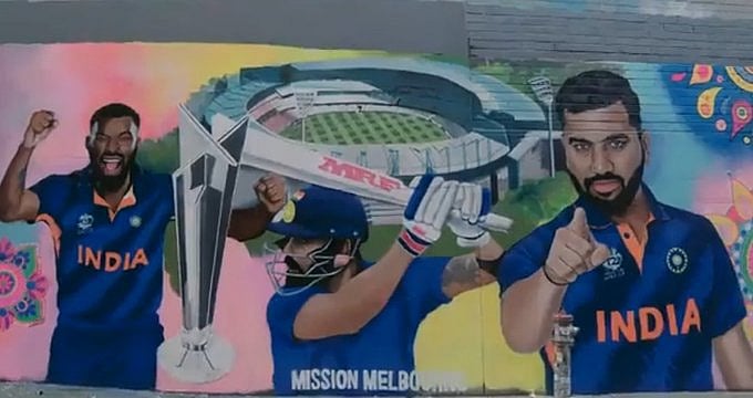 भारत-पाक मैच से पहले टीम इंडिया को मिले 'म्यूरल रिसेप्शन' से दबाव में आया पाक, पूरे शहर में बन गई रोहित-विराट की तस्वीरें