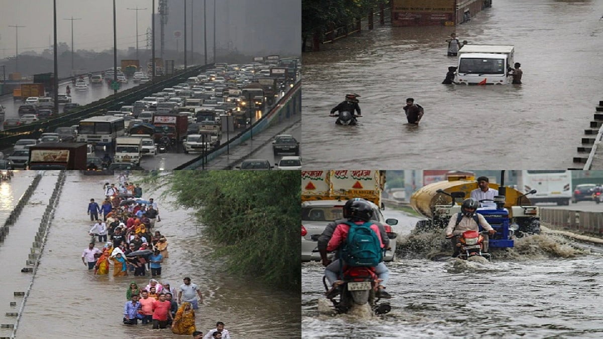दिल्ली-NCR लगातार हो रही बारिश से पानी-पानी, कई इलाकों में जलभराव से बढ़ी मुश्किलें, आज भी भारी बारिश का अलर्ट