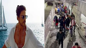 फिल्म पठान के रिलीज से पहले मां वैष्णो देवी मंदिर पहुंचे शाहरुख खान, माता के दरबार में टेका माथा