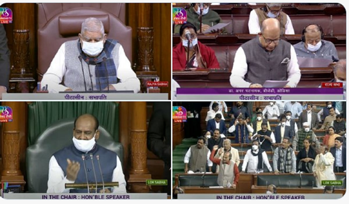 कोरोना: संसद में लौटा मास्क, लोकसभा स्पीकर और राज्यसभा सभापति पहने दिखे, ओम बिड़ला ने की ये अपील