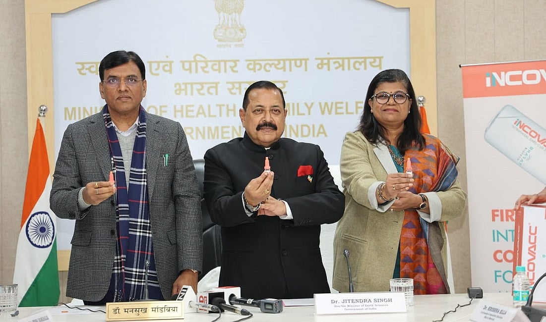 भारत की पहली इंट्रानेजल कोविड वैक्सीन 'इनकोवैक' लॉन्च, बूस्टर डोज की तरह करेगी काम
