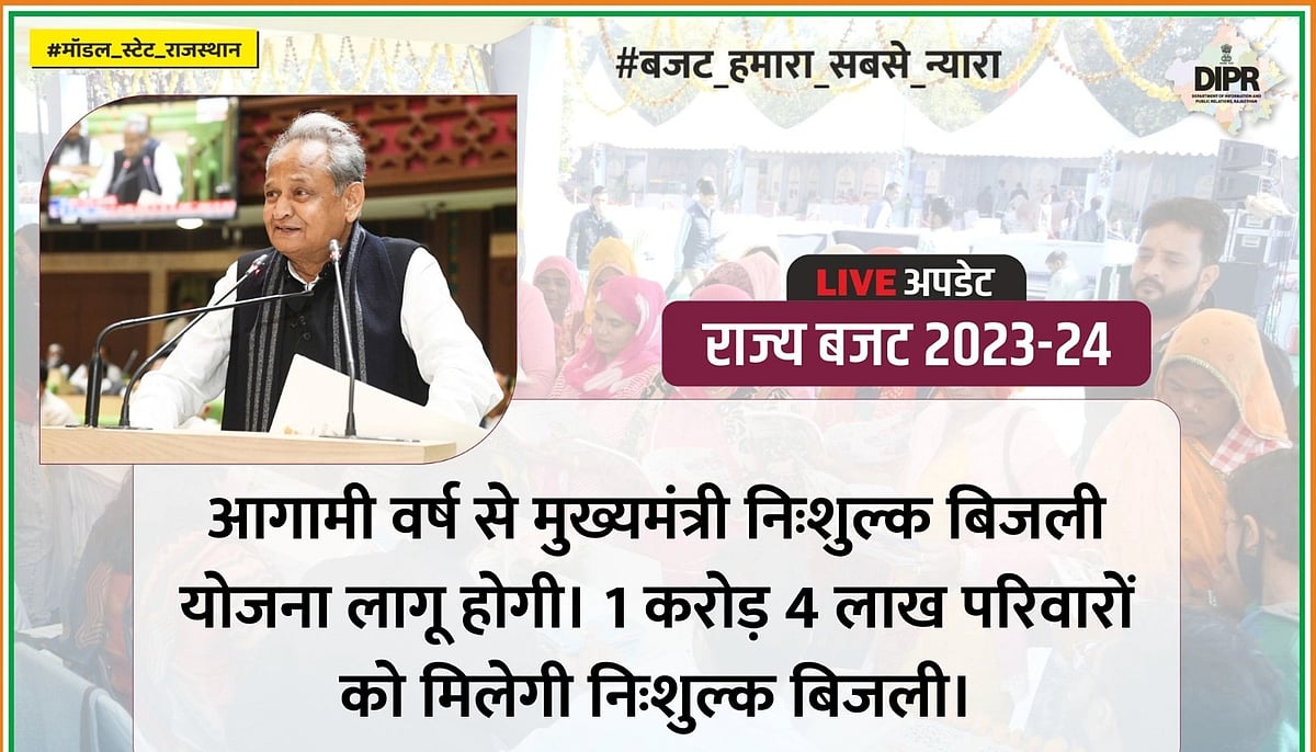 राजस्थान बजट: 500 रुपये में गैस सिलेंडर, फ्री बिजली से लेकर निशुल्क शिक्षा तक, जानें गहलोत सरकार के बजट में क्या है खास?