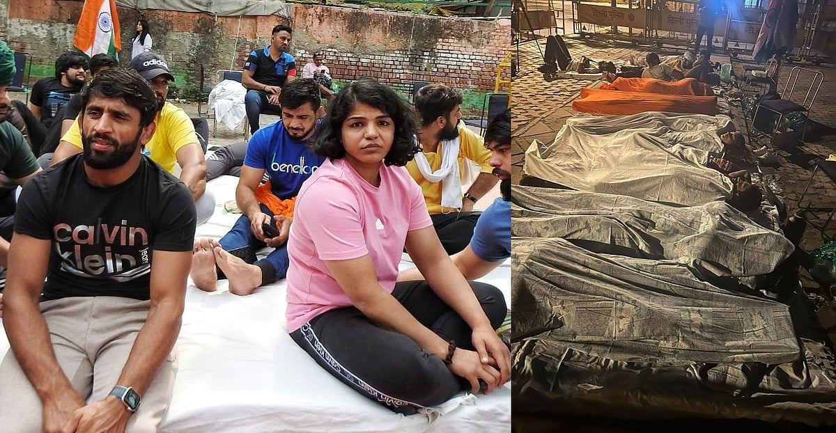 'पोडियम से फुटपाथ तक', देश के लिए मैडल लाने वाले पहलवानों ने जंतर मंतर पर बिताई रात, इंसाफ की आस!