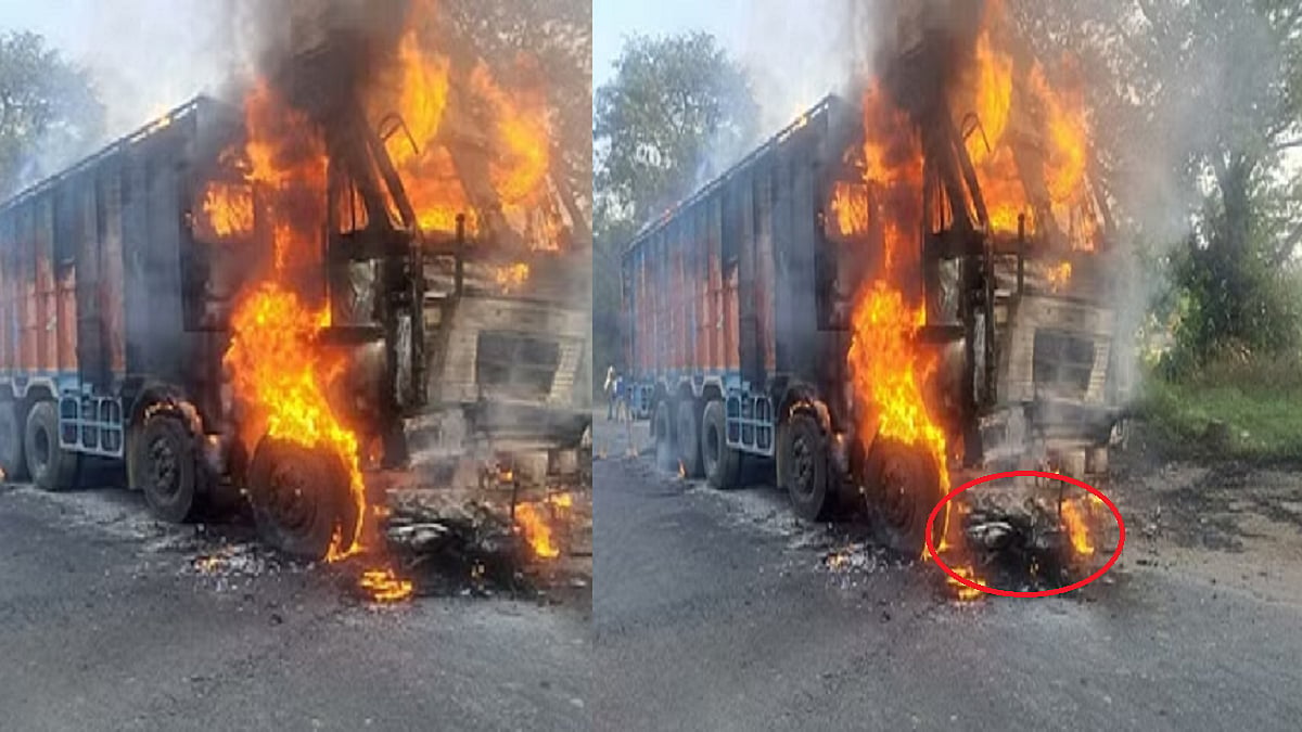 उत्तर प्रदेश: ट्रक-बुलेट की टक्कर के बाद लगी भीषण आग, दो युवकों की जिंदा जलकर मौत, परिवार में कोहराम!