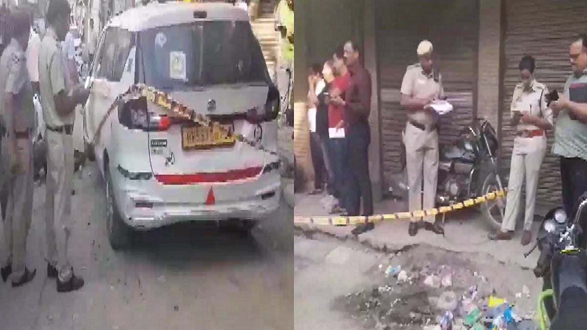 दिल्ली के जाफराबाद के यमुना विहार रोड पर कार में मिली लाश।