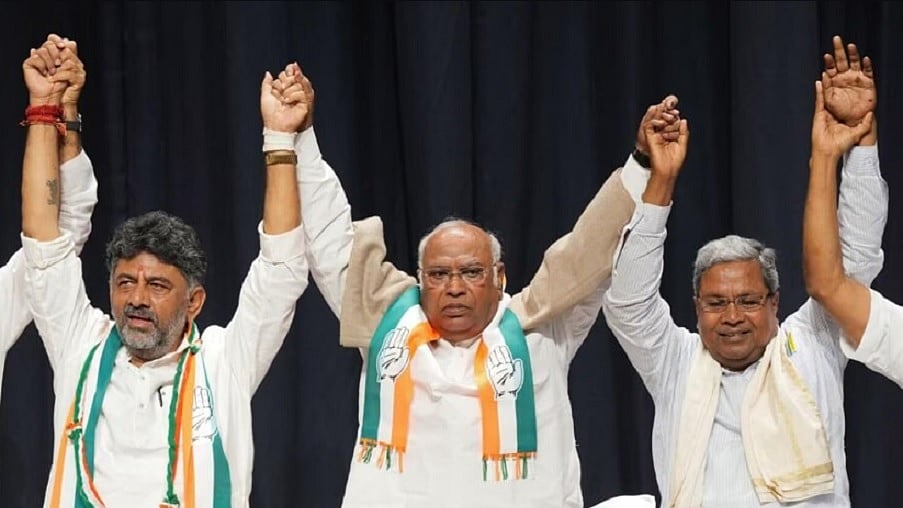 कर्नाटक में विधायक दल के नेता के चुनाव के लिए कांग्रेस ने सुशील शिंदे, जितेंद्र सिंह और दीपक बाबरिया को पर्यवेक्षक बनाया