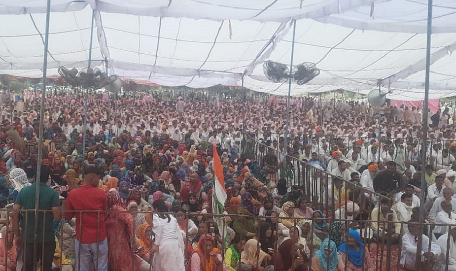 जींद में महिला पहलवानों के समर्थन में हुई महापंचायत में उमड़ा हुजूम