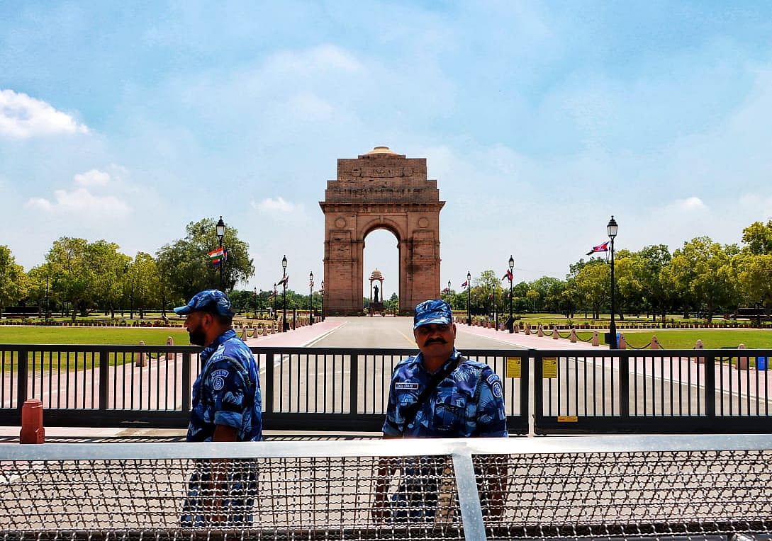 पहलवानों द्वारा प्रदर्शन के ऐलान के बाद  इंडिया गेट पर सुरक्षा बढ़ाई गई