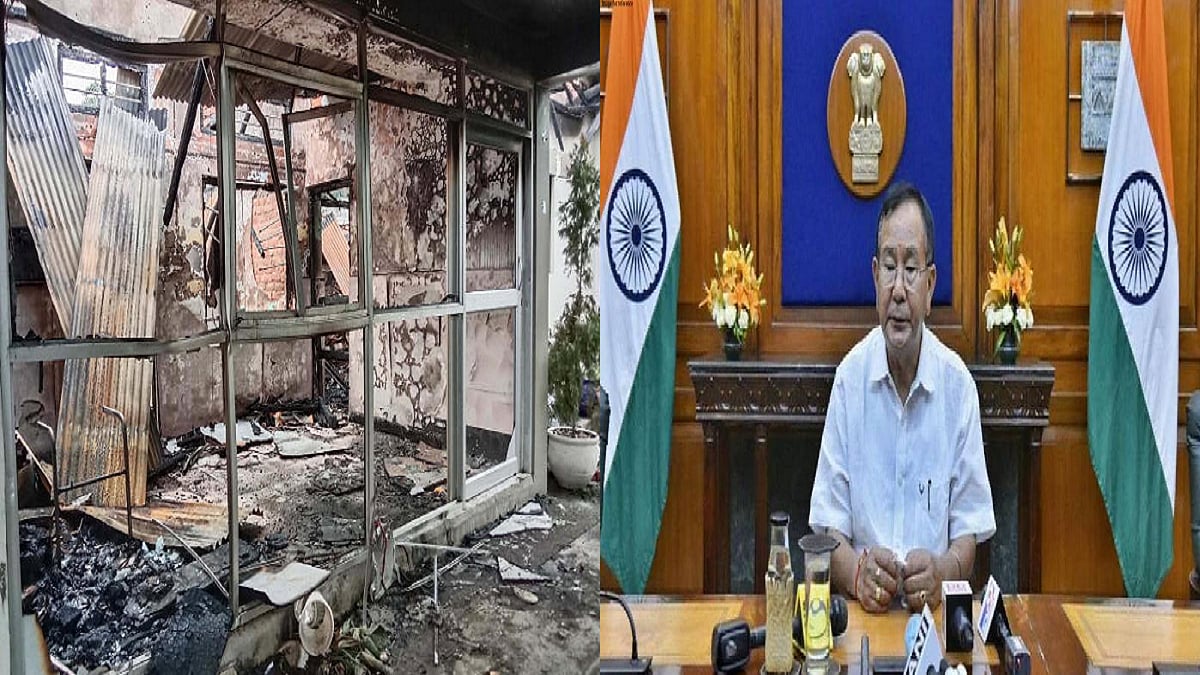 इंफाल में केंद्रीय मंत्री आरके रंजन सिंह के आवास पर पेट्रोल बम फेंका गया।