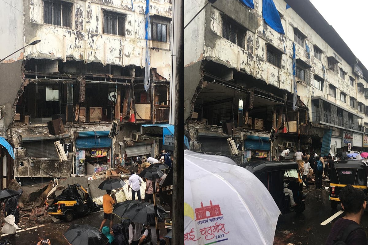 महाराष्ट्र के ठाणे में आफत की बारिश, 5 मंजिला इमारत का एक हिस्सा गिरा, मलबे में कई लोगों के दबे होने की आशंका