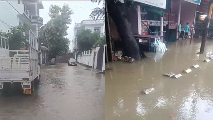 यूपी में लगातार बारिश से जनजीवन बेहाल, लखनऊ समेत कई शहरों में सड़कें डूबीं