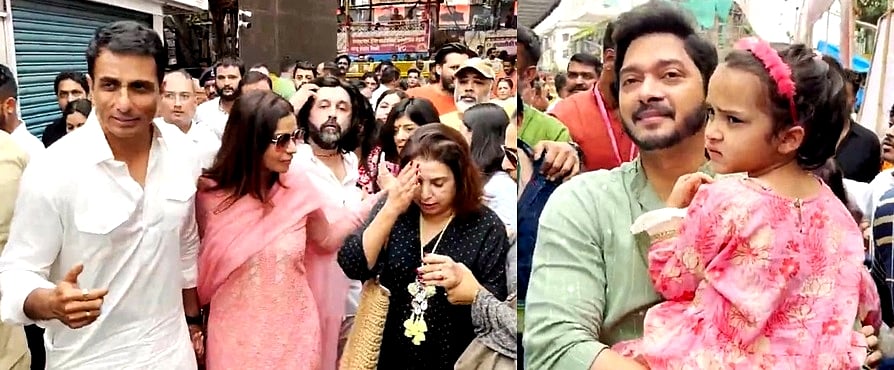 लालबागचा राजा के दर पर फिल्मी सितारों का जमावड़ा, पत्नी के साथ पहुंचे सोनू सूद, फराह खान और श्रेयस तलपड़े भी हुए स्पॉट