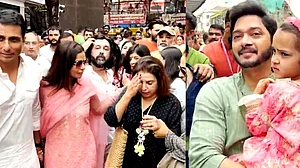 लालबागचा राजा के दर पर फिल्मी सितारों का जमावड़ा, पत्नी के साथ पहुंचे सोनू सूद, फराह खान और श्रेयस तलपड़े भी हुए स्पॉट